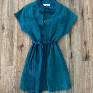 Vintage Couture Handmade Kimono Inspired Wrap Dress